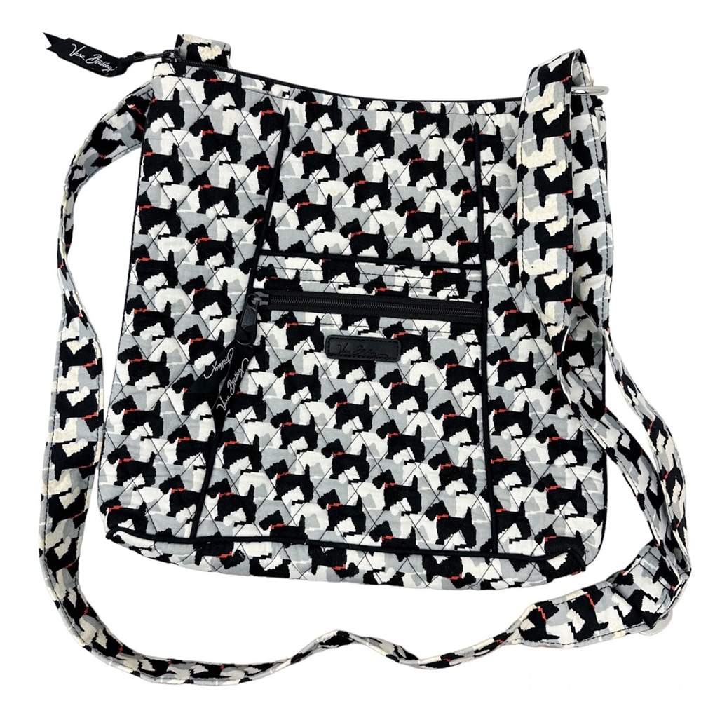 Vera Bradley Signature Print Classic Hipster Scottie Dogs Crossbody Bag‎